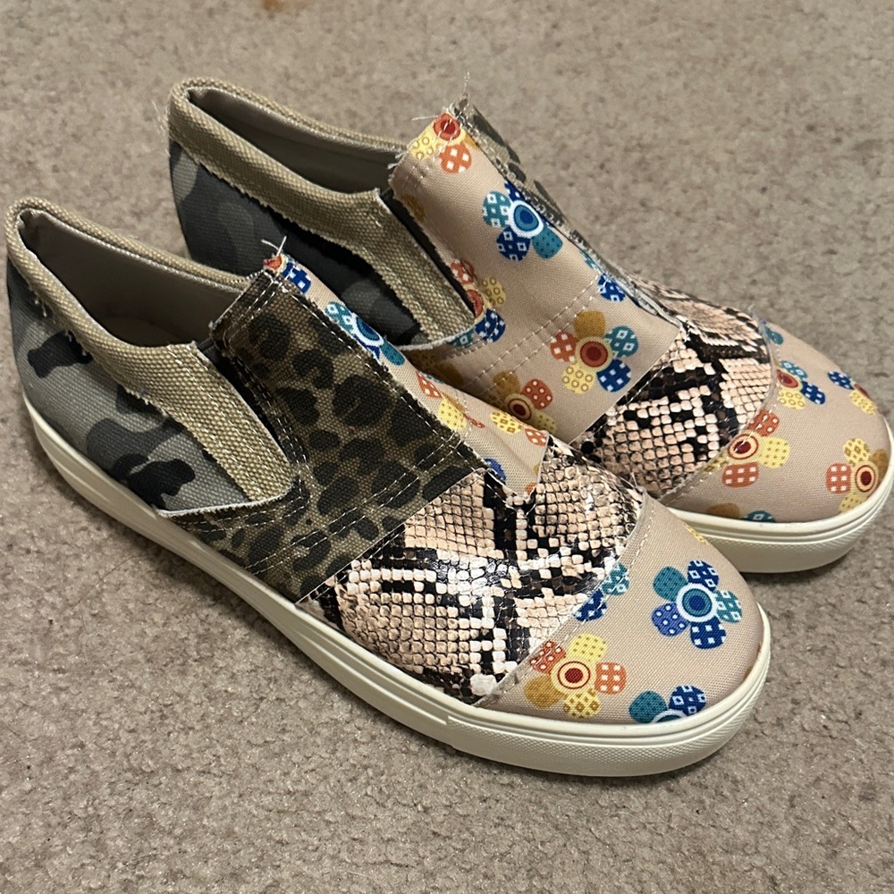 Colorful Patterned Slip-On Sneakers
